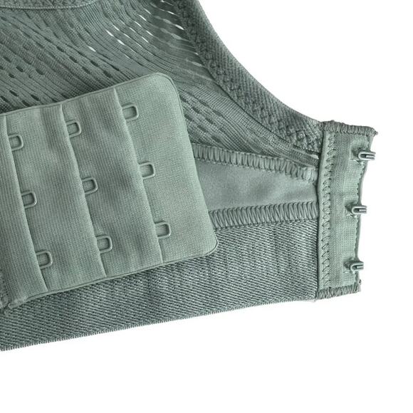 Glamorise No-Sweat Mesh Sports Bra Wirefree Jade Womens Size 38DD - Picture 5 of 7